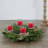 Green and Brown Pine Artificial Christmas Wreath with Candle Holder - 21-Inch Unlit
