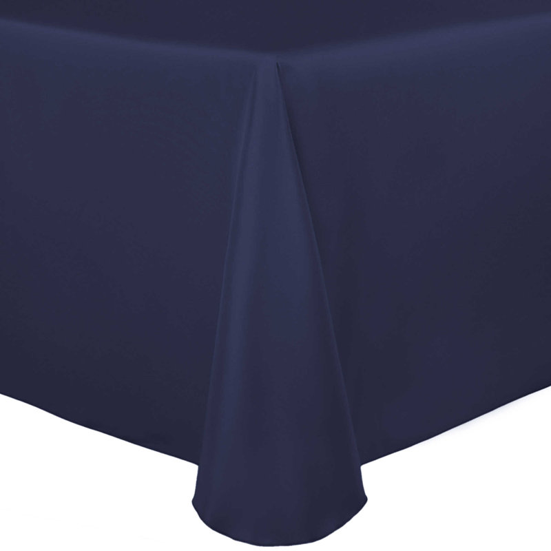 Ultimate Textile Oval Tablecloth, 3, 104" x 70", Navy