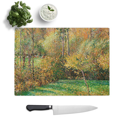 Autumn Wood by Camille Pissarro Chopping Board