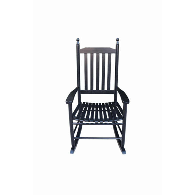 Chaise berçante en bois, sans passe-partout, Noir