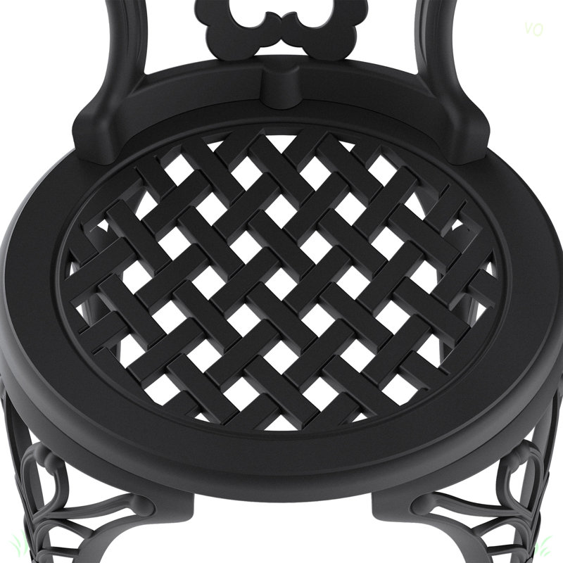 Set Of All-Weather Cast Aluminum Dining Furniture Set, 2