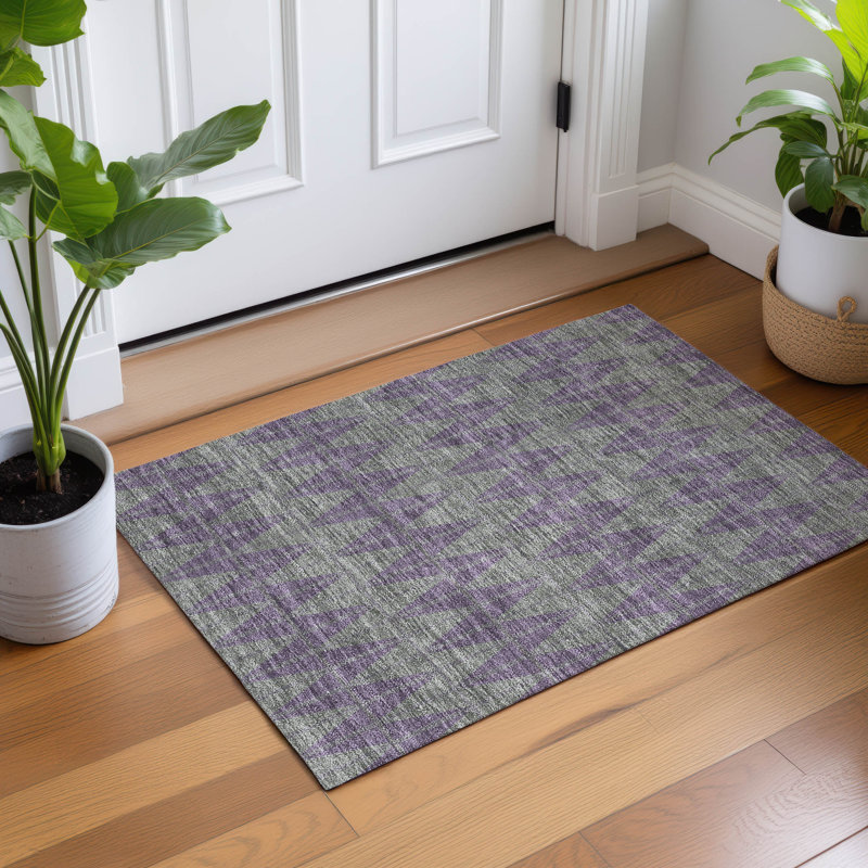 Machine Washable Indoor/Outdoor Chantille ACN2415 Geometric Rug, Rectangle 1'8" x 2'6"