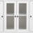 53" Farmhouse Kitchen Island With Two Tempered Glass Cabinet Doors-433596519