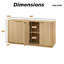 63" W 4-door Wood Storage File Cabinet Credenza-840910294
