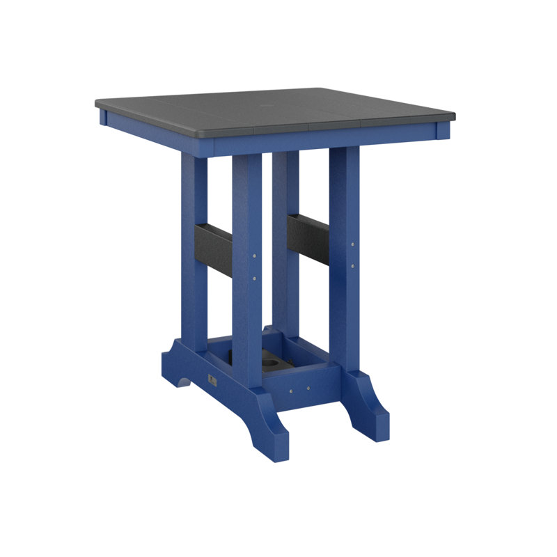 Garden Classic Outdoor Square Dining Table, Kiwi Green, Seafoam