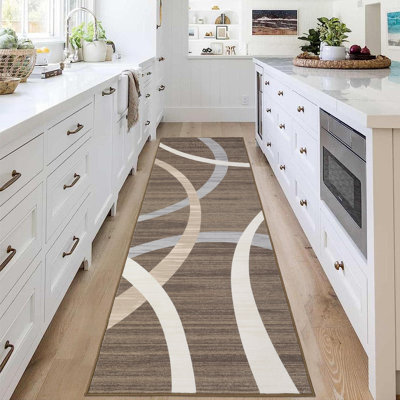 Modern Abstract Area Rug, Non-Slip Carpet for Entryway, Bedroom, Living Room, Hallway