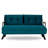 Modern 2-Seat Sofa Bed, Petrol Green | 100% Metal Frame & 100% Polyester Fabric | Convertible Design, 52.0 x 52.4 x 16.1 inches | Adjustable 14-Level Backrest, Rebonded Foam Cushions, Max Weight Capacity 440 lbs-1439942355