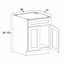 Armoire de meuble-lavabo 30 po gris Shaker
