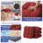 Set of 4 Tufted Dining Chair Cushions 16.5"x16.5"x3.5" with Ties & Non-Slip Backing, Red-600514695-600514810