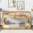 Hedra Twin Over Twin Bunk Bed With Ladder And Storage, Solid Rubber Wood Construction-120240223