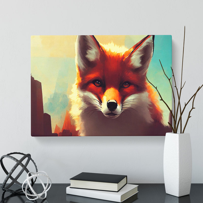 Unimaginable Fox - Wrapped Canvas Painting, 35cm H x 50cm W x 3cm D