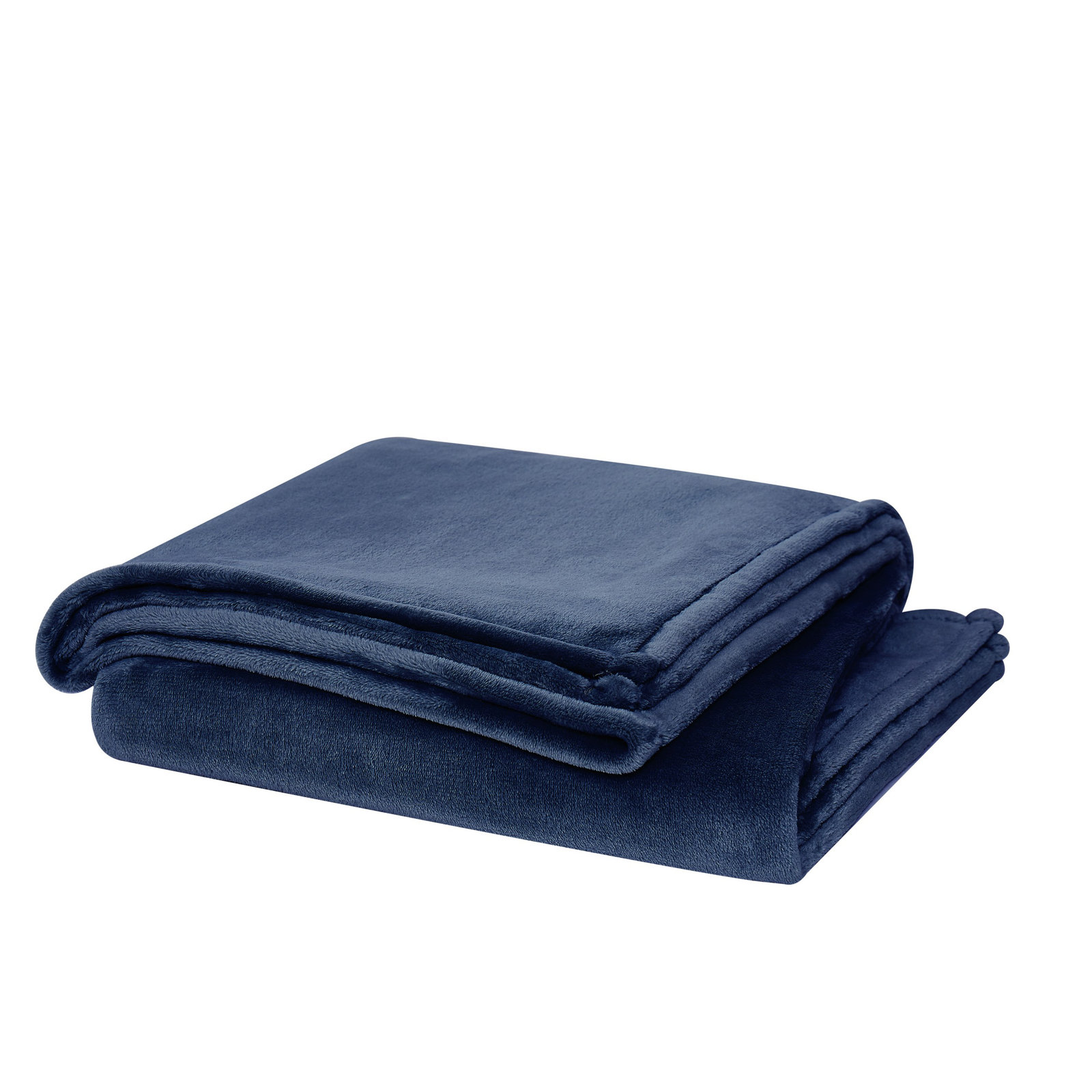 Balee Knitted Throw Blanket, 108" W x 90" L, Dark Blue