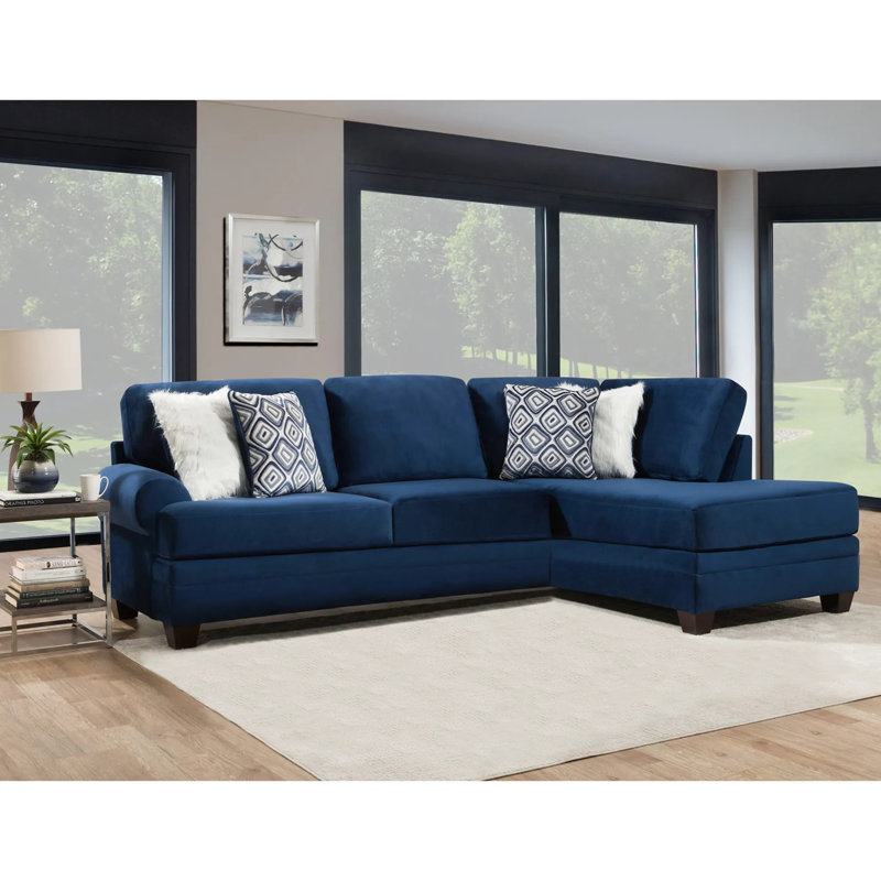 Upholstered L-Shaped Sectional Right Hand Facing
