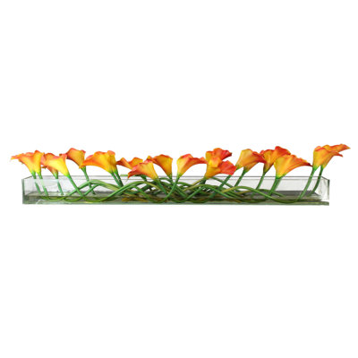 Casa Moderna Calla Lilies Centerpiece in Planter