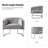 Rosetta Glam Armchair With Metal Legs-2000868416
