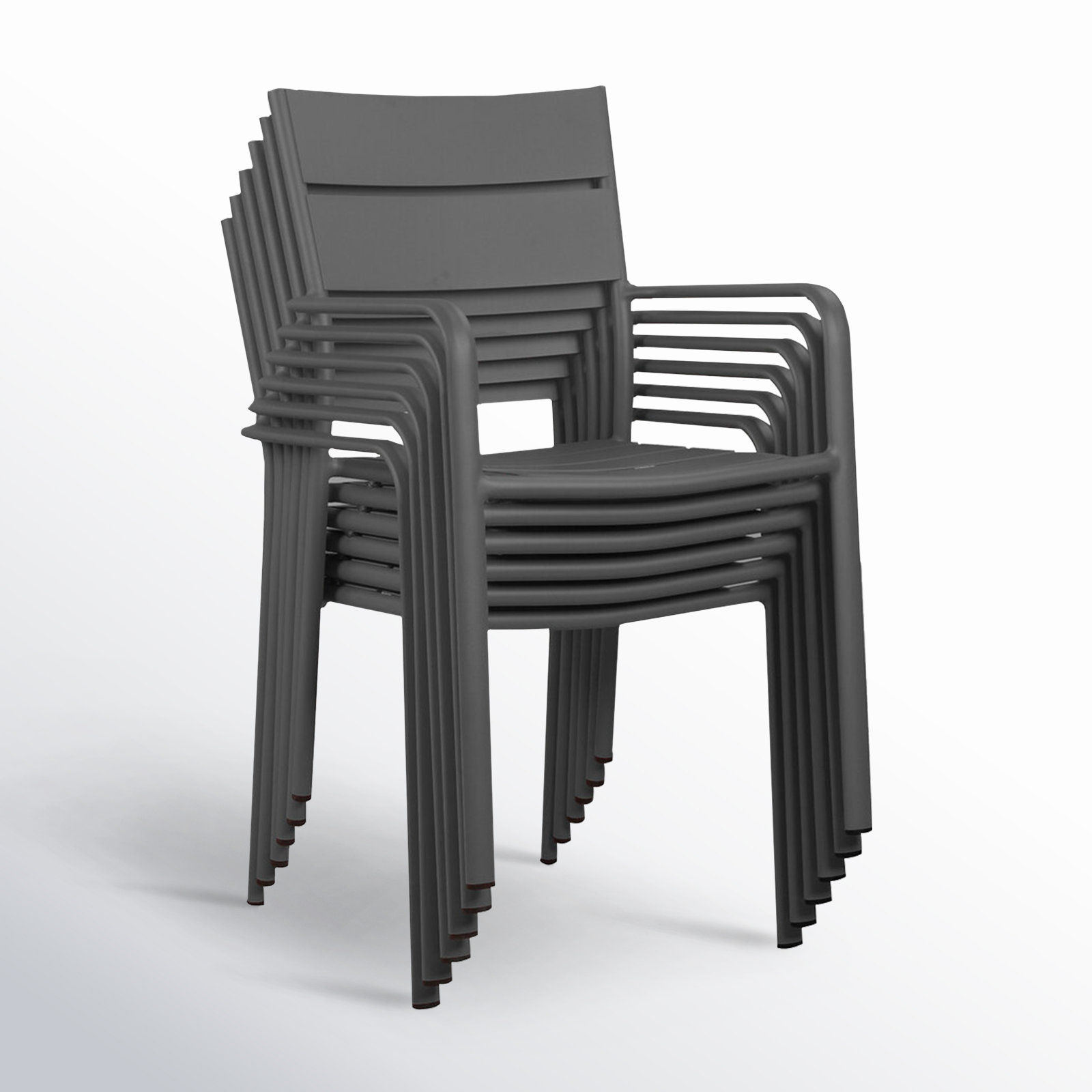 Ottie 71'' Rectangular 6 - Person Outdoor Dining Set, Gray