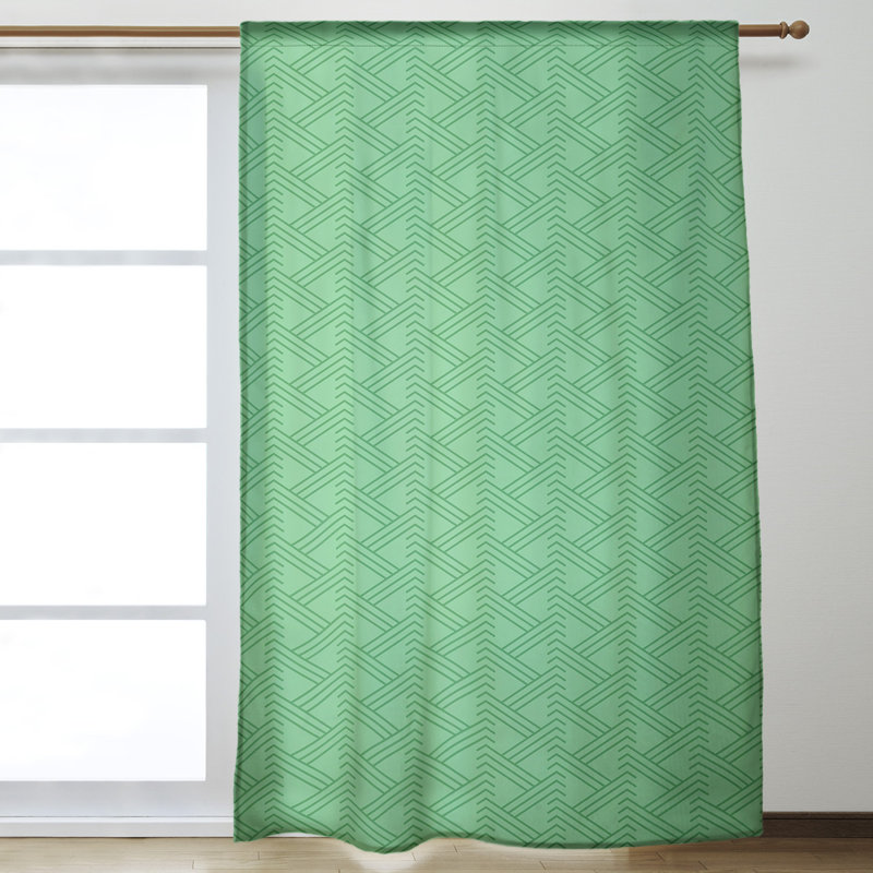 Jordao Room Darkening Curtain Single Panel, Green