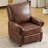 Pushback Recliner Chair With Massage And Heat, Breathable Leather-1412861110