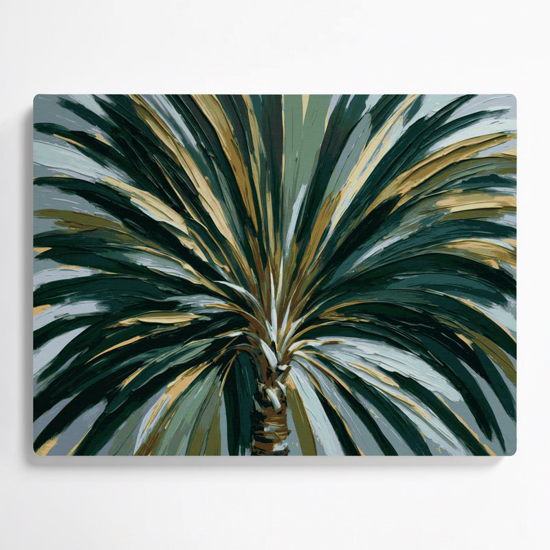 Art mural en métal Botanical Fan, H 11 po x l 14 po