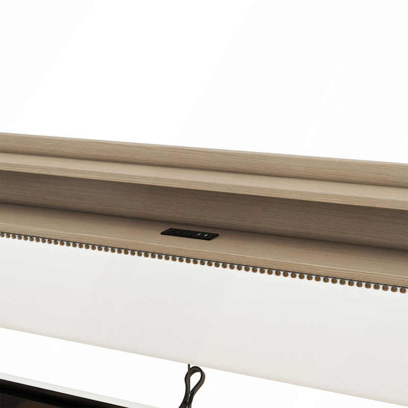 Lit de jour simple avec tiroirs de rangement Cleland, Blanc