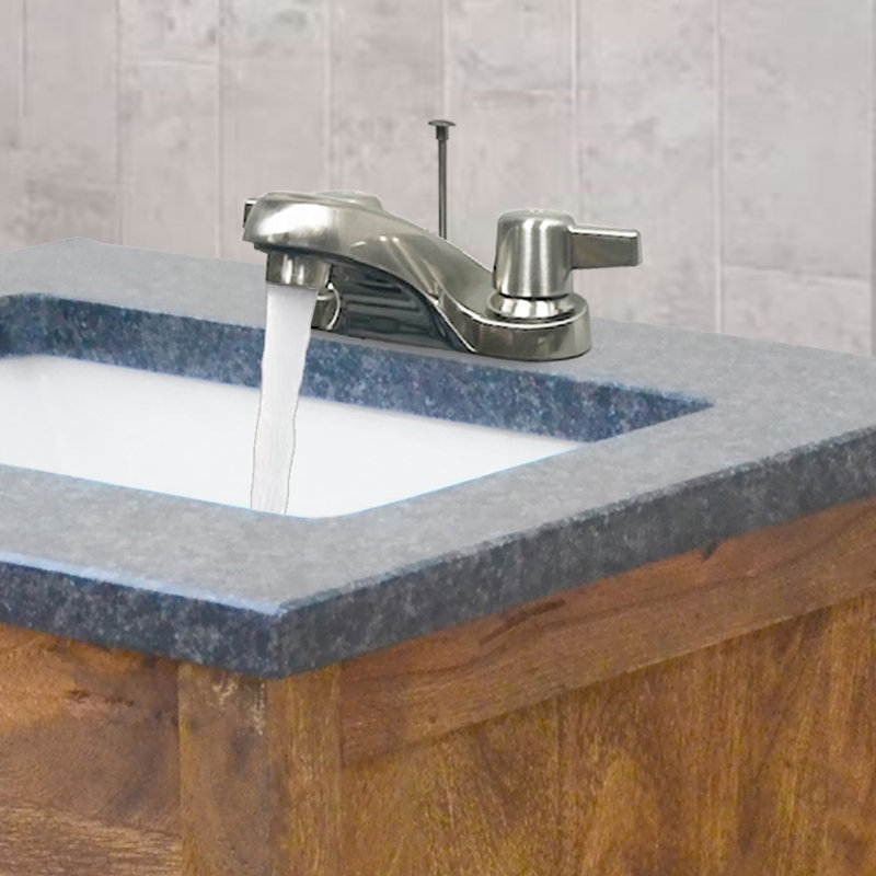 Robinet de lavabo à 2 poignées Aa Ware Wareing au fini nickel brossé