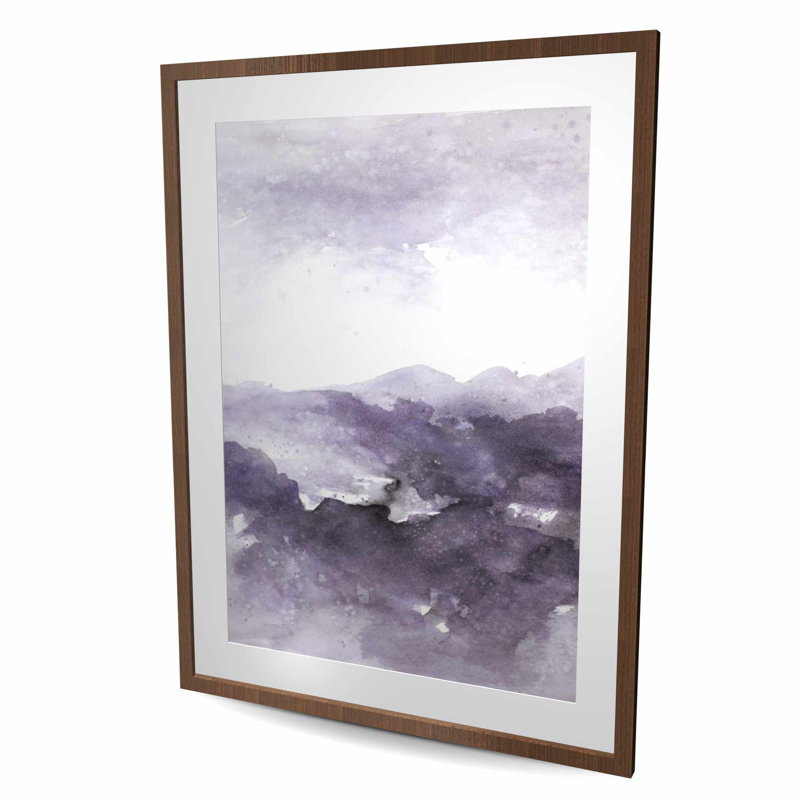 «Purple Cloud - Shapes Living», reproduction encadrée