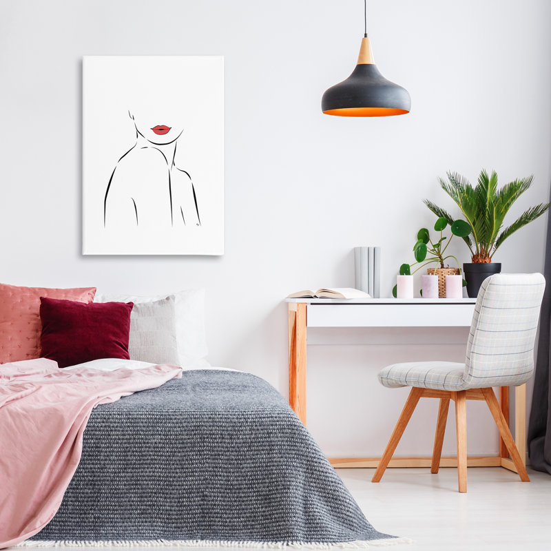 Art féminin sur toile, dessin de Martina Pavlova, H 24 po x l 36 po