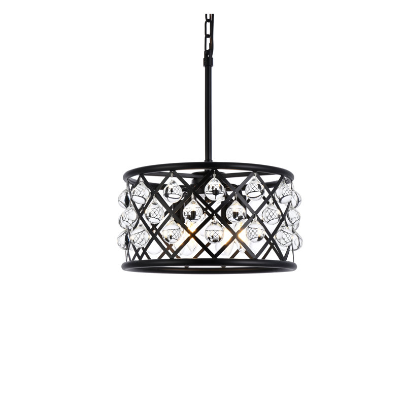 Swinney 4 - Light Drum Chandelier, Mocha Brown