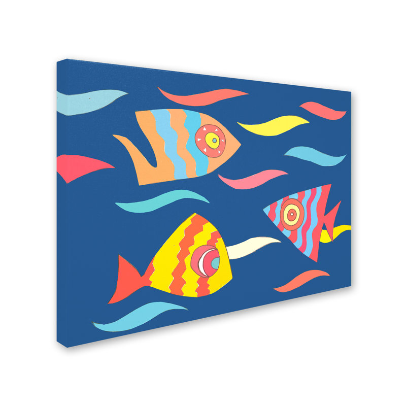 Hillers «Fish», impression sur toile tendue, H 14 po x l 19 po x P 2 po