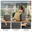 Chaise longue d'extérieur 30 po avec coussins