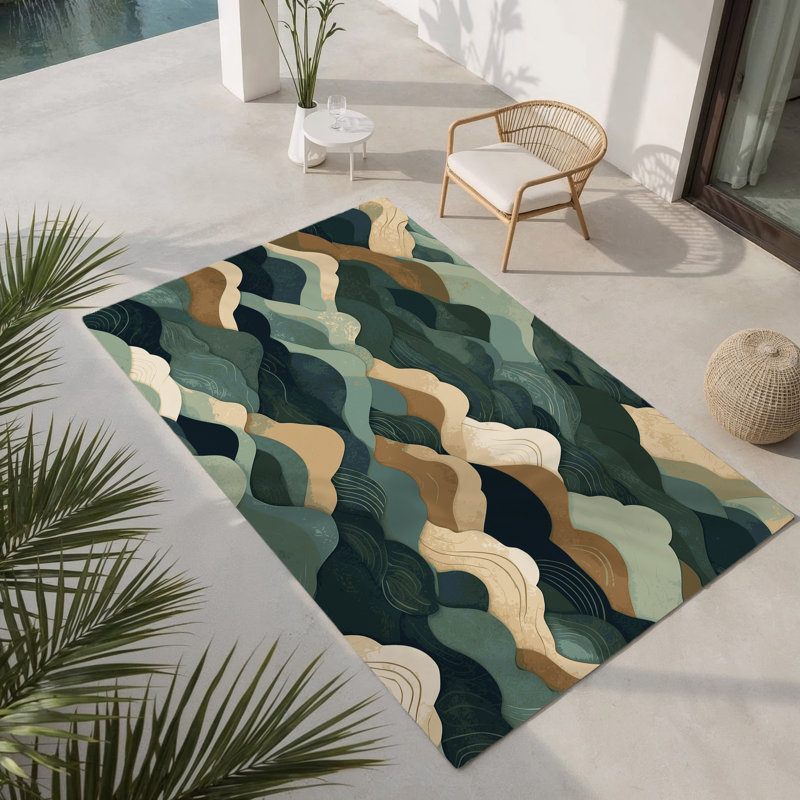 Tapis intérieur et extérieur Radiant Dreams, Rectangle 4pi x 6 pi