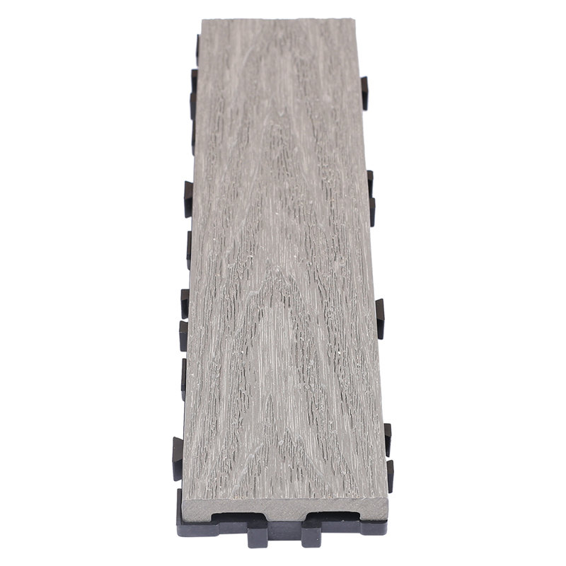 UltraShield Naturale 12" x 3" Quick Composite Single Slat Deck Tile in Egyptian Stone Gray, Egyptian Stone Gray