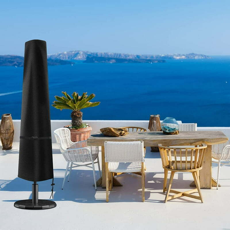 Housse noire pour parasol de patio
