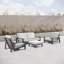 Hoyt 4-Piece Aluminum Lounge Outdoor Modern Conversation Sofa Set with Custom Cover-108357012