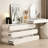 31.5"Cream-Style Slim Retractable Solid wood Vanity