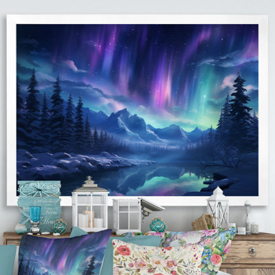Northern Lights I - aurore boréale, art mural pour le salon