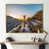 Toile avec cadre flottant or