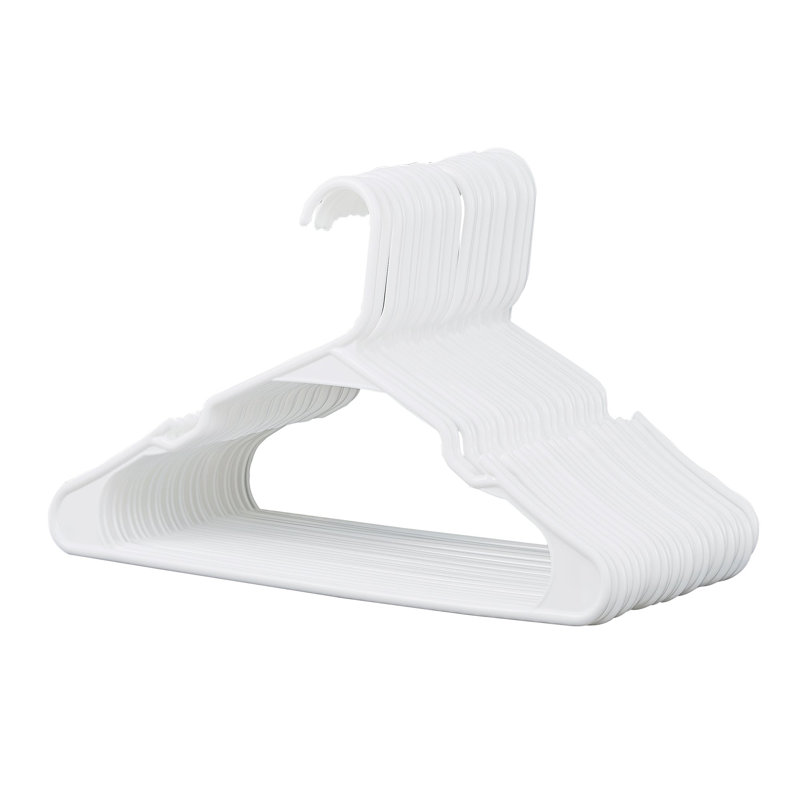 Anfernee Plastic Non-Slip Standard Hanger, White