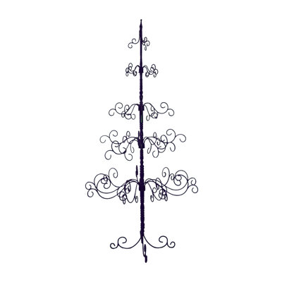 Arbre de noël artificiel noir 7 pi