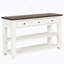 Console en bois de pin massif 48 po, table d'appoint moderne avec 3 rangements