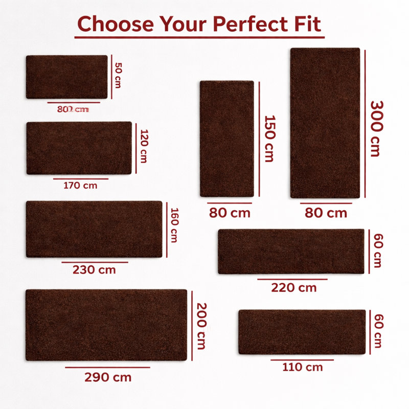 Solid Colour Machine Tufted Shag Area Rug, Rectangle 160cm Width X 230cm Length