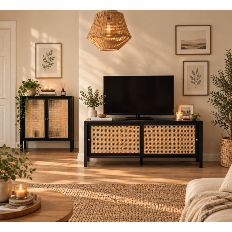 Tenaya Cane TV Stand, Black