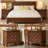 3 Drawer Wood Nightstand with Geometric Drawer Design and Built-In Charging Station-1453117450