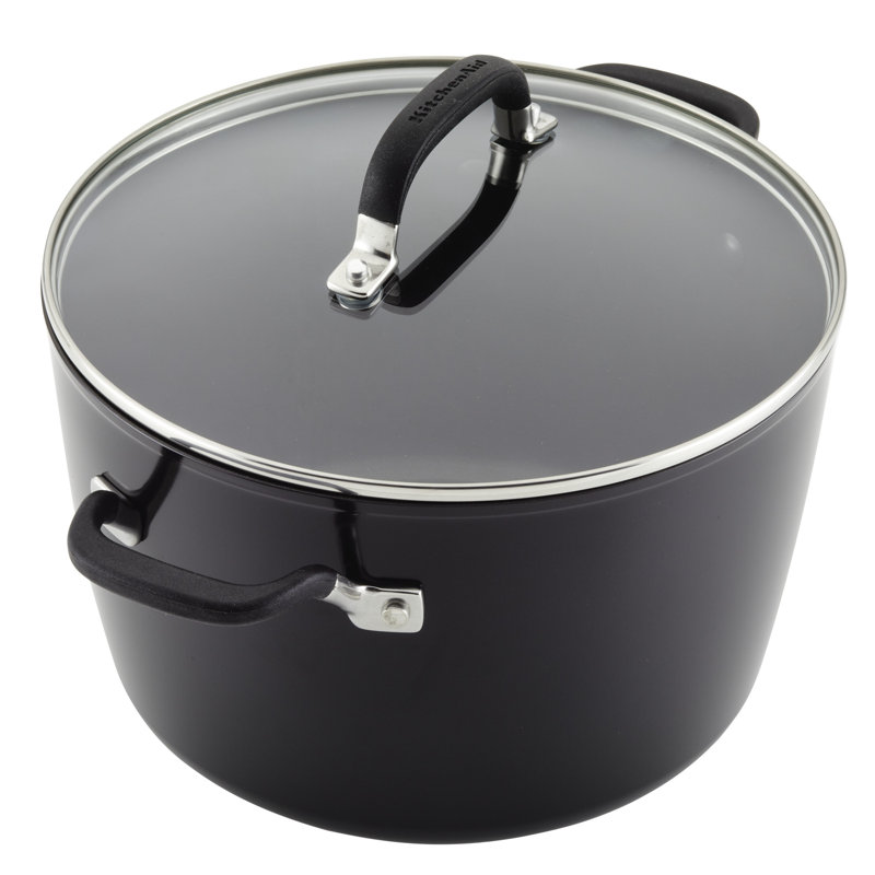 KitchenAid Hard Anodized Nonstick Stockpot with Lid, 8 Quart