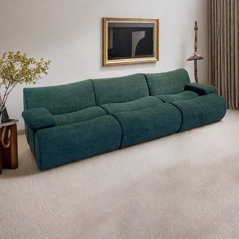 Green bamboo sofa living room three modern simple
