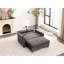 Futon-lit gris foncé pour un espace de vie compact