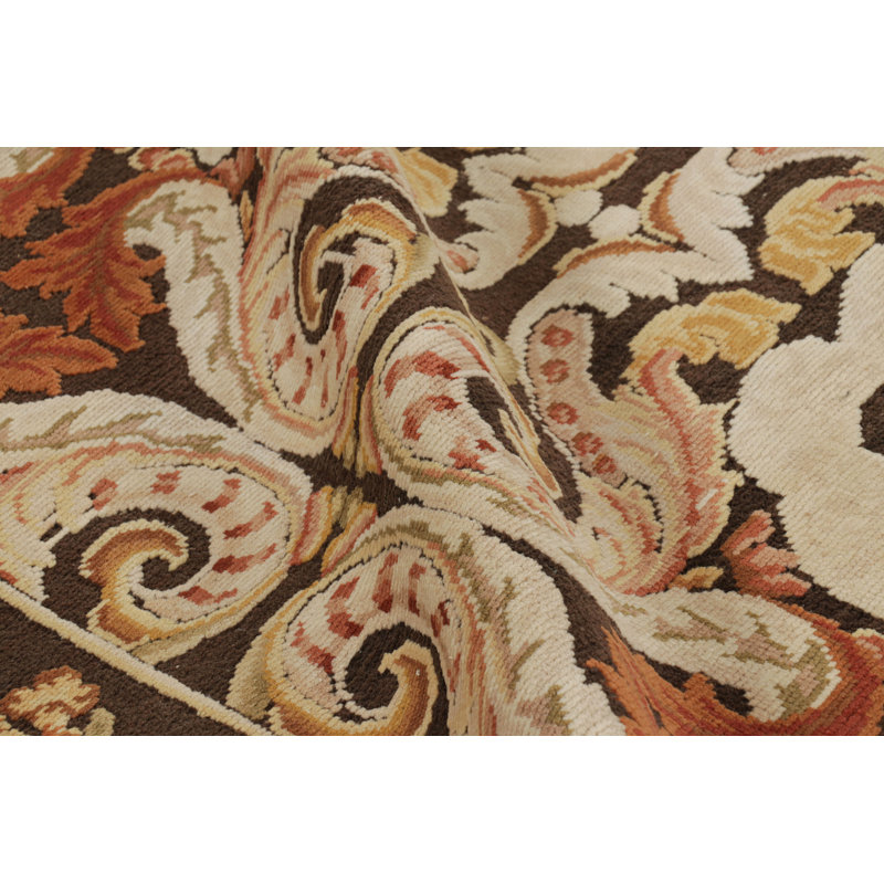 Rug & Kilim’S Bessarabian Style Rug In Brown With Floral Patterns And Medallions