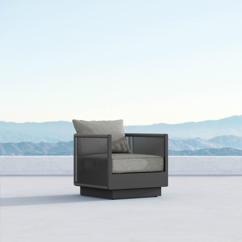 Porto Patio Chair with Cushion, Ash/Fog