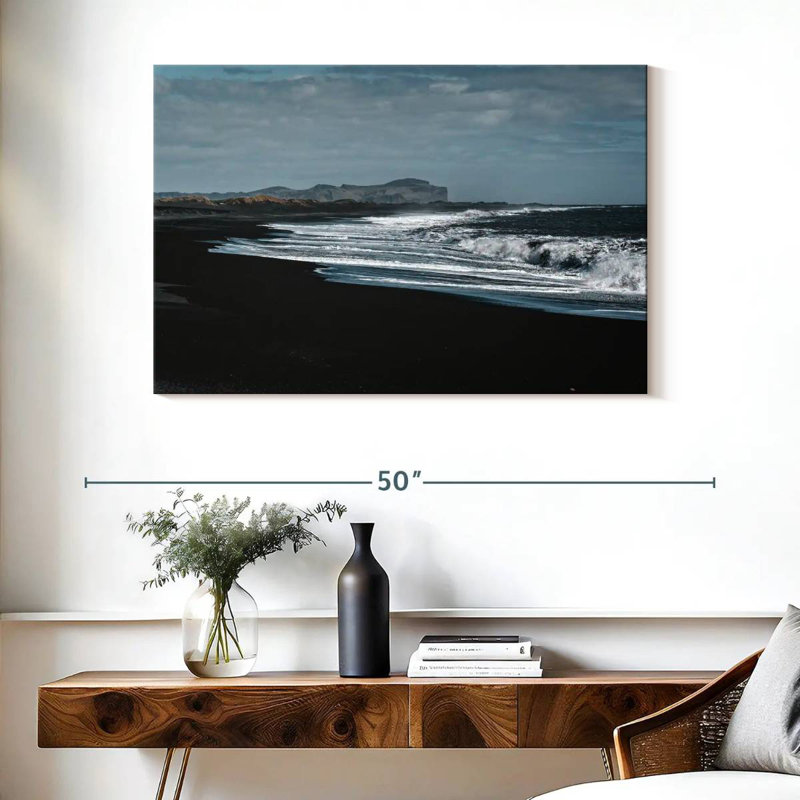 Plage de sable noir Gillard Vik, H 26 po x l 39 po