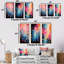 Rose et bleu néon Pop Art I - ensemble de 3 impressions sur toile Pop Art-526860602-526860600